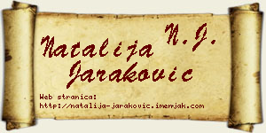 Natalija Jaraković vizit kartica